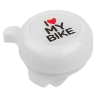 Dzwonek rowerowy M-Wave " I LOVE MY BIKE" biały