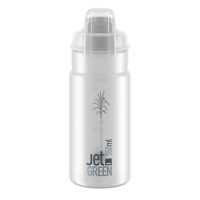 Bidon Elite Jet Green + Clear Grey Logo 550ml