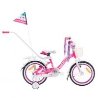 Rower dziecięcy KARBON KITTY 16" różowy biały