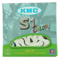 Łańcuch KMC S1 -bieg - biały BMX