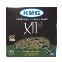 Łańcuch KMC X11 93 114 ogniw sr./czarn+ spinka box