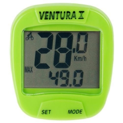 Licznik rowerowy Ventura 10 funkcji zielony
