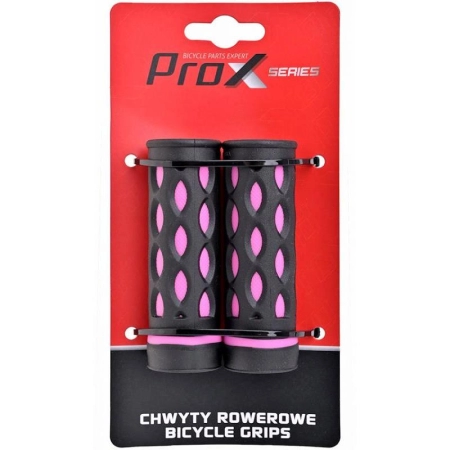 Chwyty PROX GP-48A 95mm różowo czarne rowerowe
